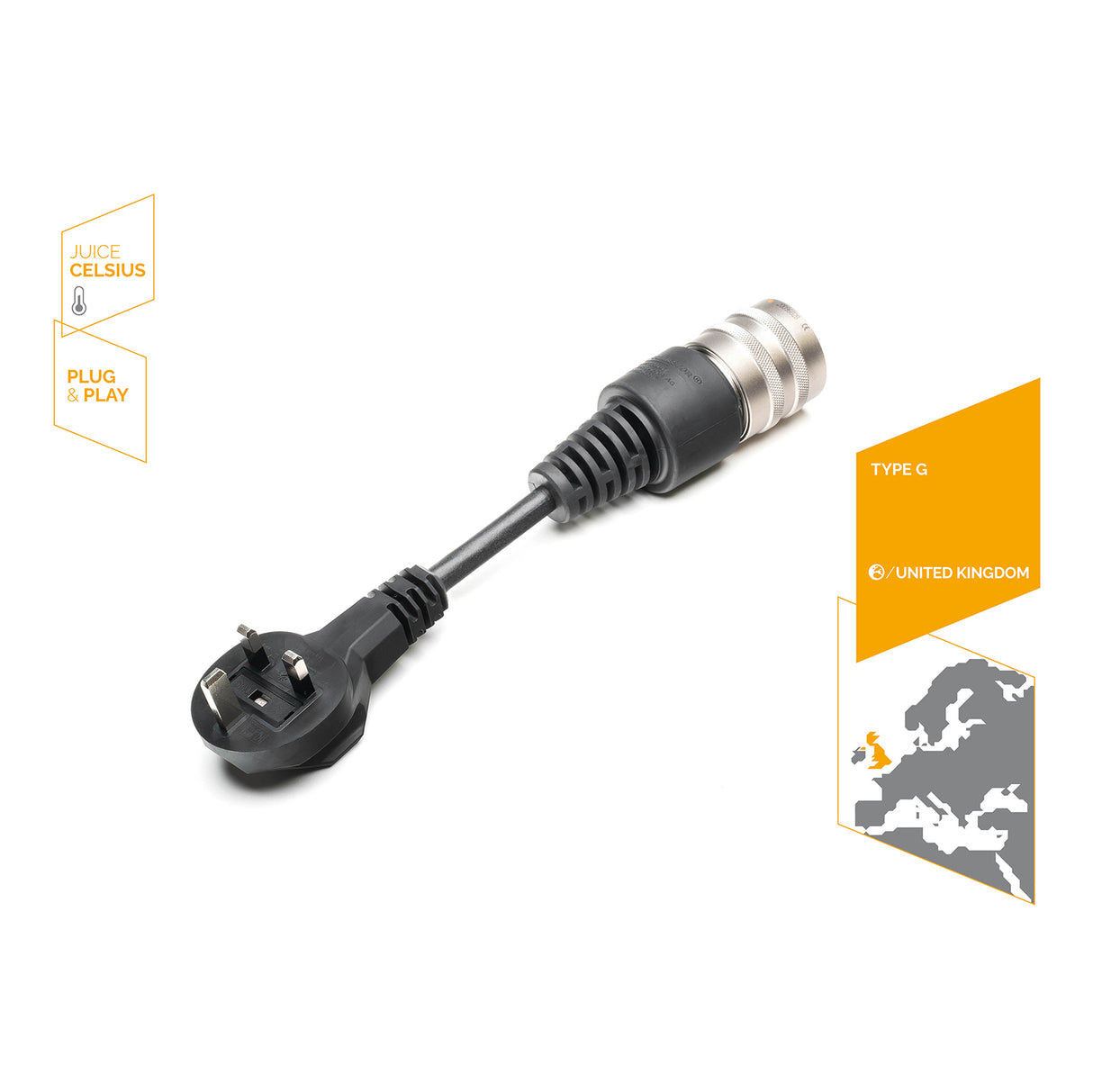 Adapter Typ G (GB) mit Temperatursensor - Juice Technology AG